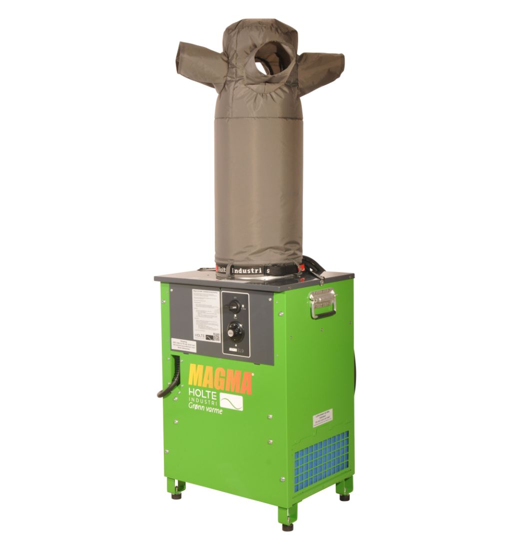 Varmeaggregat med luftfordeler 400V effekt < 10 kW